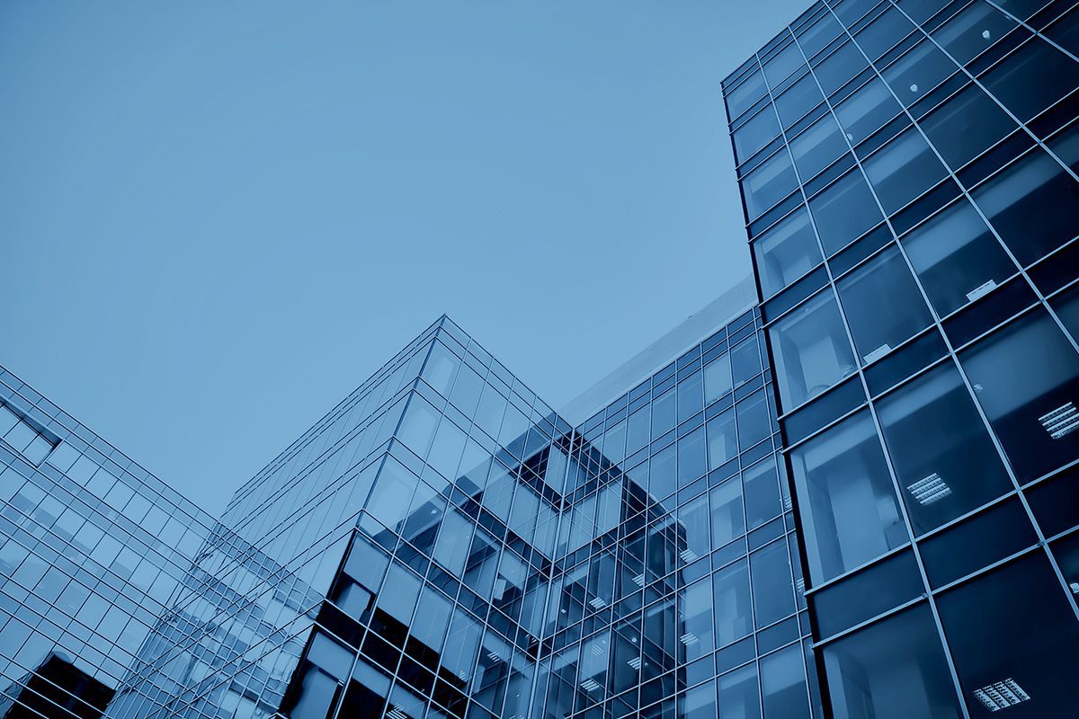 modern business center at night